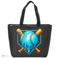 Baseball Drip Home Plate Ice Cream Tote Bag thumb 0