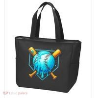 Baseball Drip Home Plate Ice Cream Tote Bag thumb 3