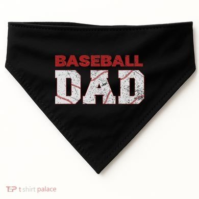 Baseball Dad Happy Fathers Day USA-Made Doggie Bandana