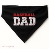 Baseball Dad Happy Fathers Day USA-Made Doggie Bandana thumb 0