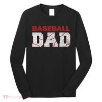 Baseball Dad Happy Fathers Day Long Sleeve Shirt thumb 0
