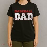Baseball Dad Happy Fathers Day T-Shirt thumb 4