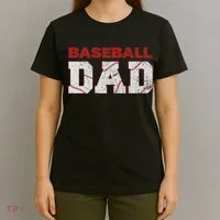 Baseball Dad Happy Fathers Day T-Shirt thumb 4