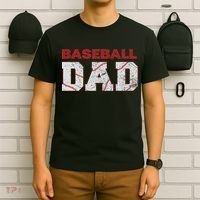 Baseball Dad Happy Fathers Day T-Shirt thumb 6