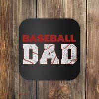 Baseball Dad Happy Fathers Day Coaster thumb 0