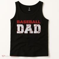 Baseball Dad Happy Fathers Day Tank Top thumb 2