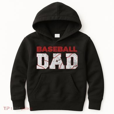 Baseball Dad Happy Fathers Day Kids Hoodie