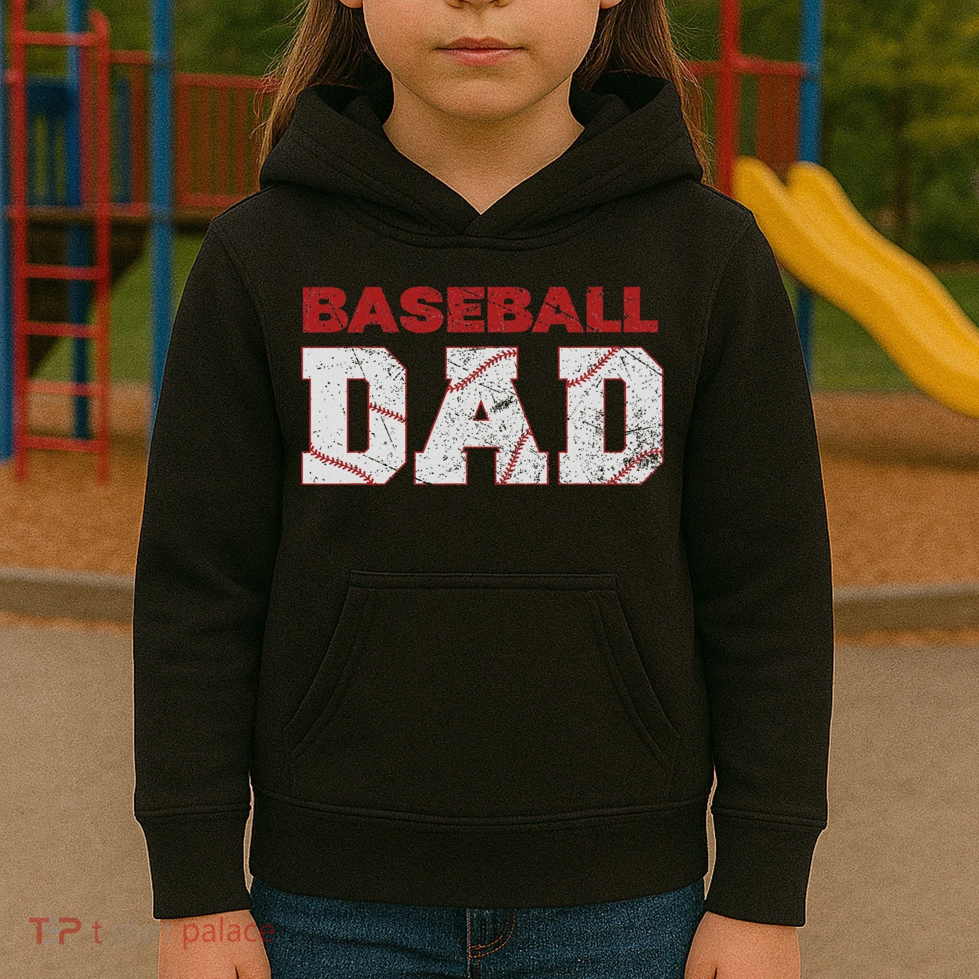 Baseball Dad Happy Fathers Day Kids Hoodie