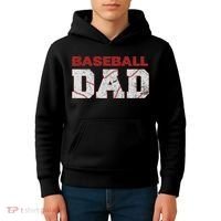 Baseball Dad Happy Fathers Day Kids Hoodie thumb 4