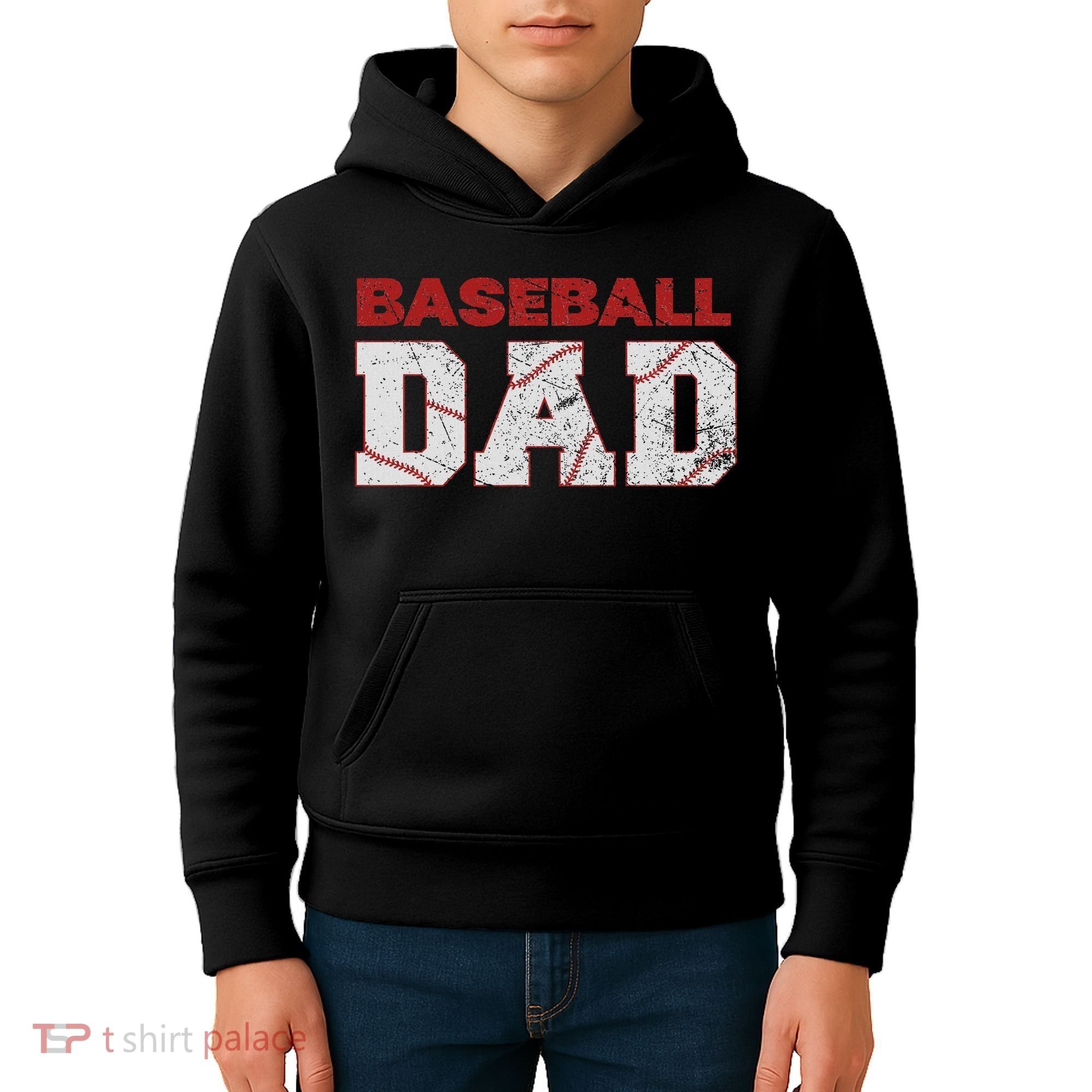 Baseball Dad Happy Fathers Day Kids Hoodie