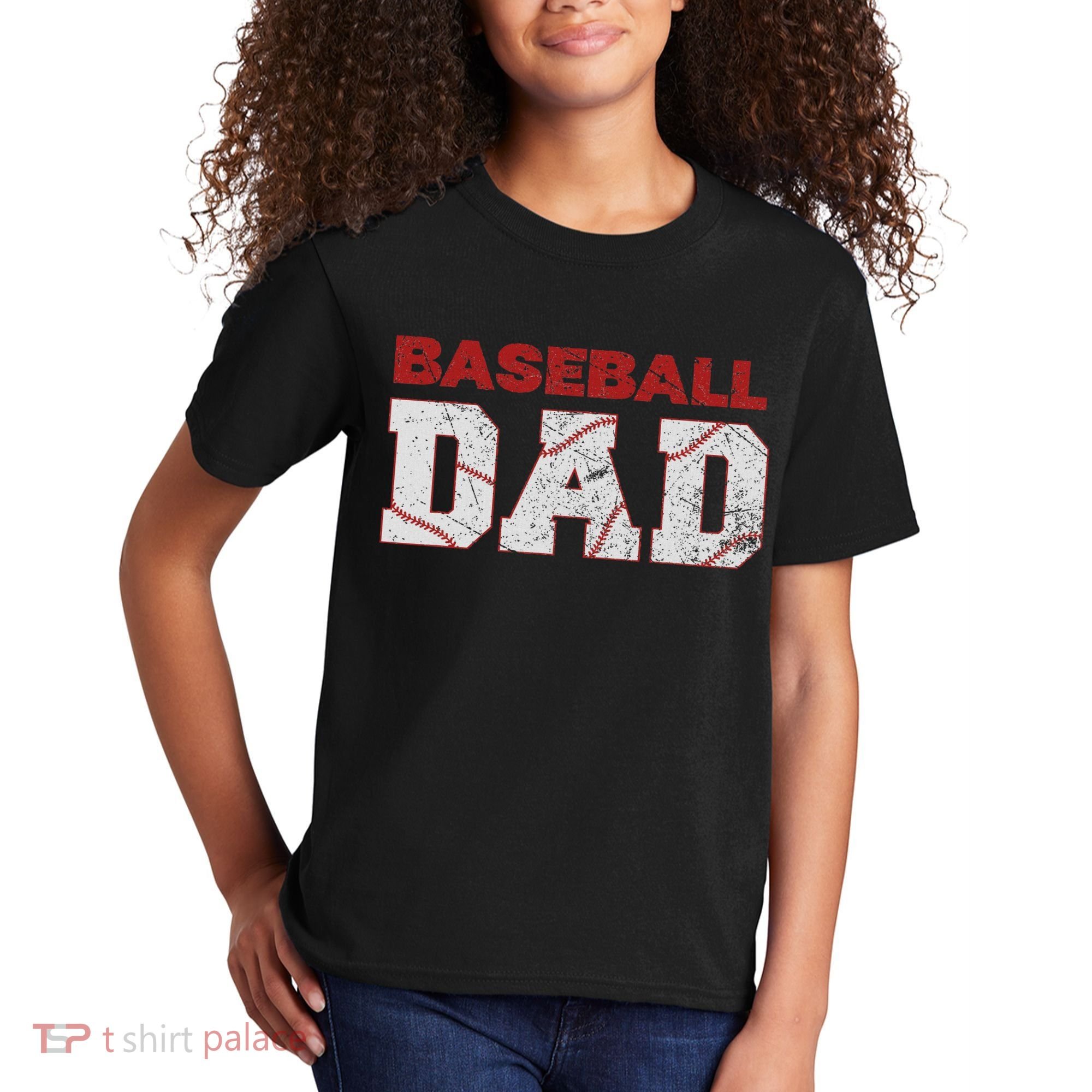 Baseball Dad Happy Fathers Day Kids T-Shirt