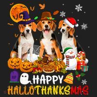 Beagle Dog Happy Hallothanksmas Xmas Dog Lover Meaningful Gift Women's Sweatshirt thumb 2