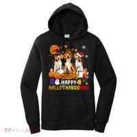 Beagle Dog Happy Hallothanksmas Xmas Dog Lover Meaningful Gift Women's Hoodie thumb 0
