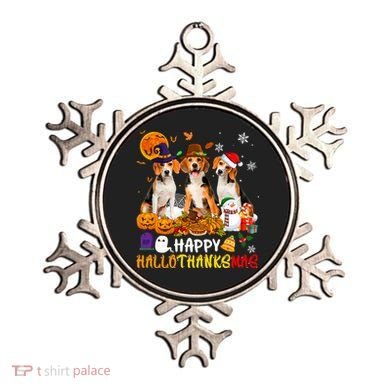 Beagle Dog Happy Hallothanksmas Xmas Dog Lover Meaningful Gift Ornament