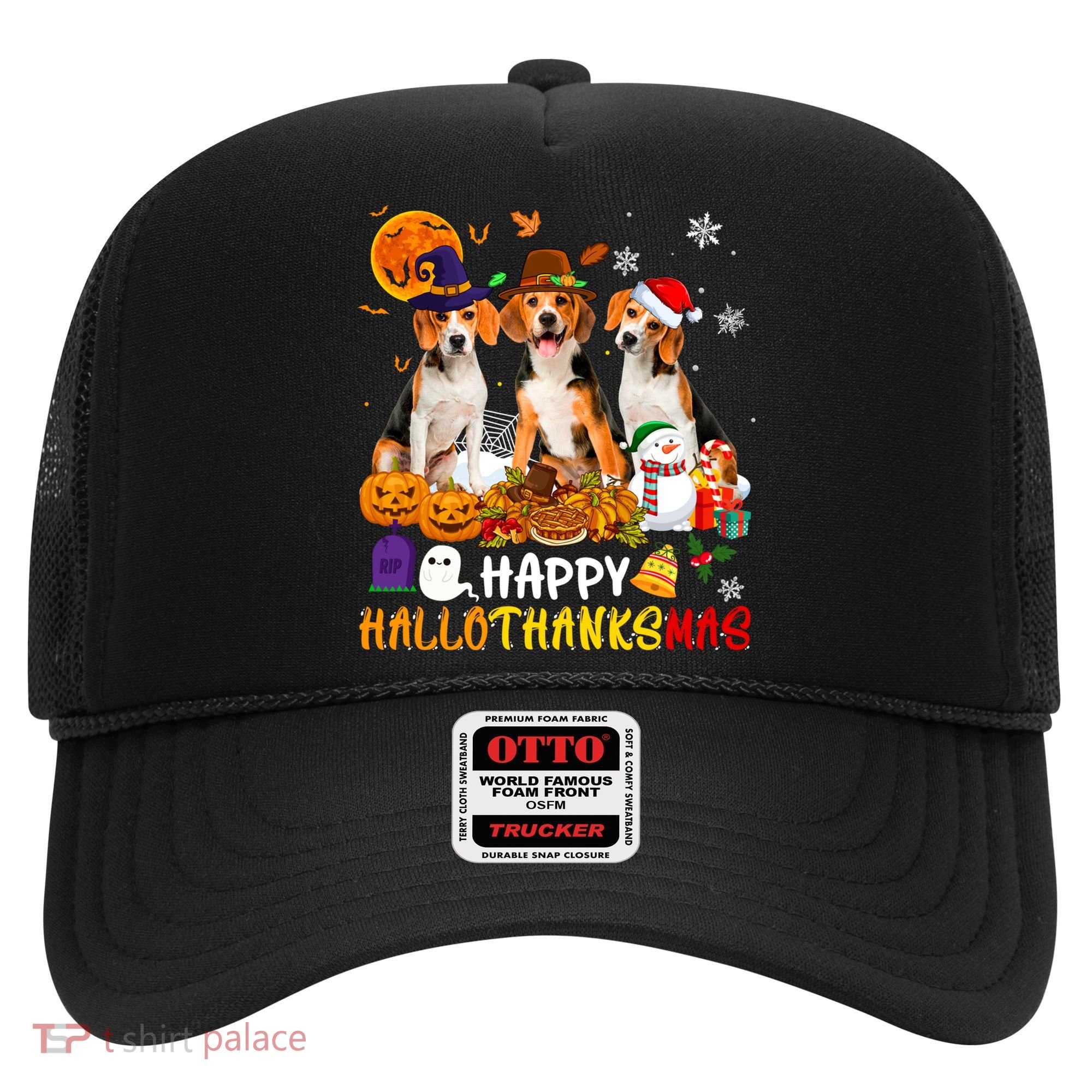 Beagle Dog Happy Hallothanksmas Xmas Dog Lover Meaningful Gift Hat