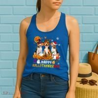 Beagle Dog Happy Hallothanksmas Xmas Dog Lover Meaningful Gift Women's Tank Top thumb 2