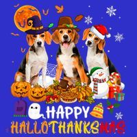 Beagle Dog Happy Hallothanksmas Xmas Dog Lover Meaningful Gift Toddler Hoodie thumb 2
