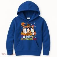 Beagle Dog Happy Hallothanksmas Xmas Dog Lover Meaningful Gift Kids Hoodie thumb 0