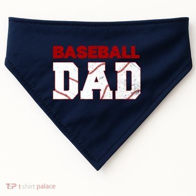Baseball Dad Happy Fathers Days For Boy USA-Made Doggie Bandana