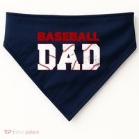 Baseball Dad Happy Fathers Days For Boy USA-Made Doggie Bandana thumb 0