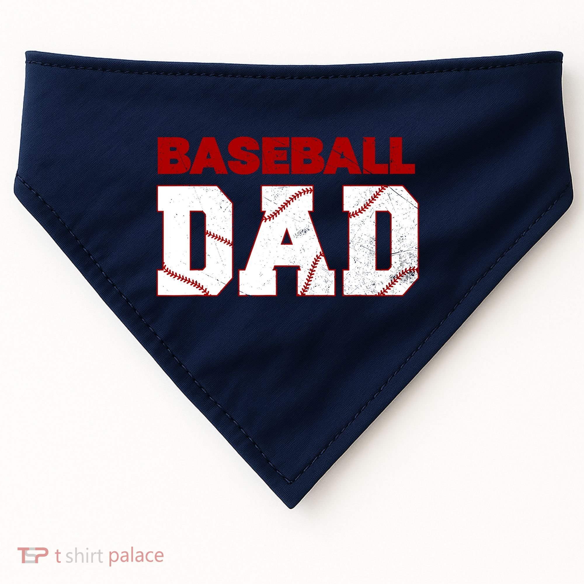 Baseball Dad Happy Fathers Days For Boy USA-Made Doggie Bandana