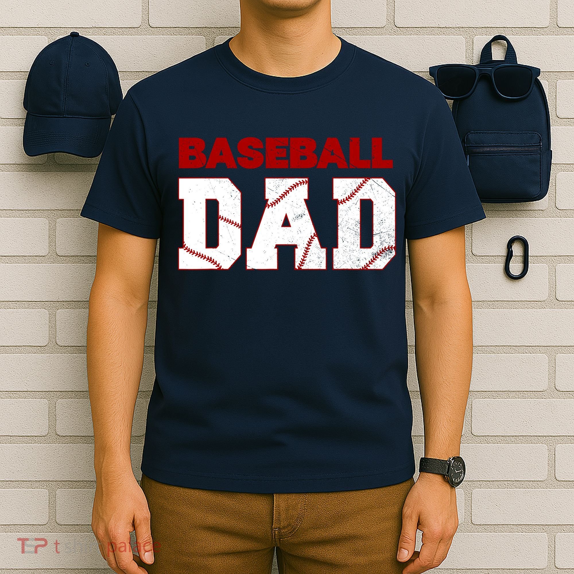 Baseball Dad Happy Fathers Days For Boy T-Shirt