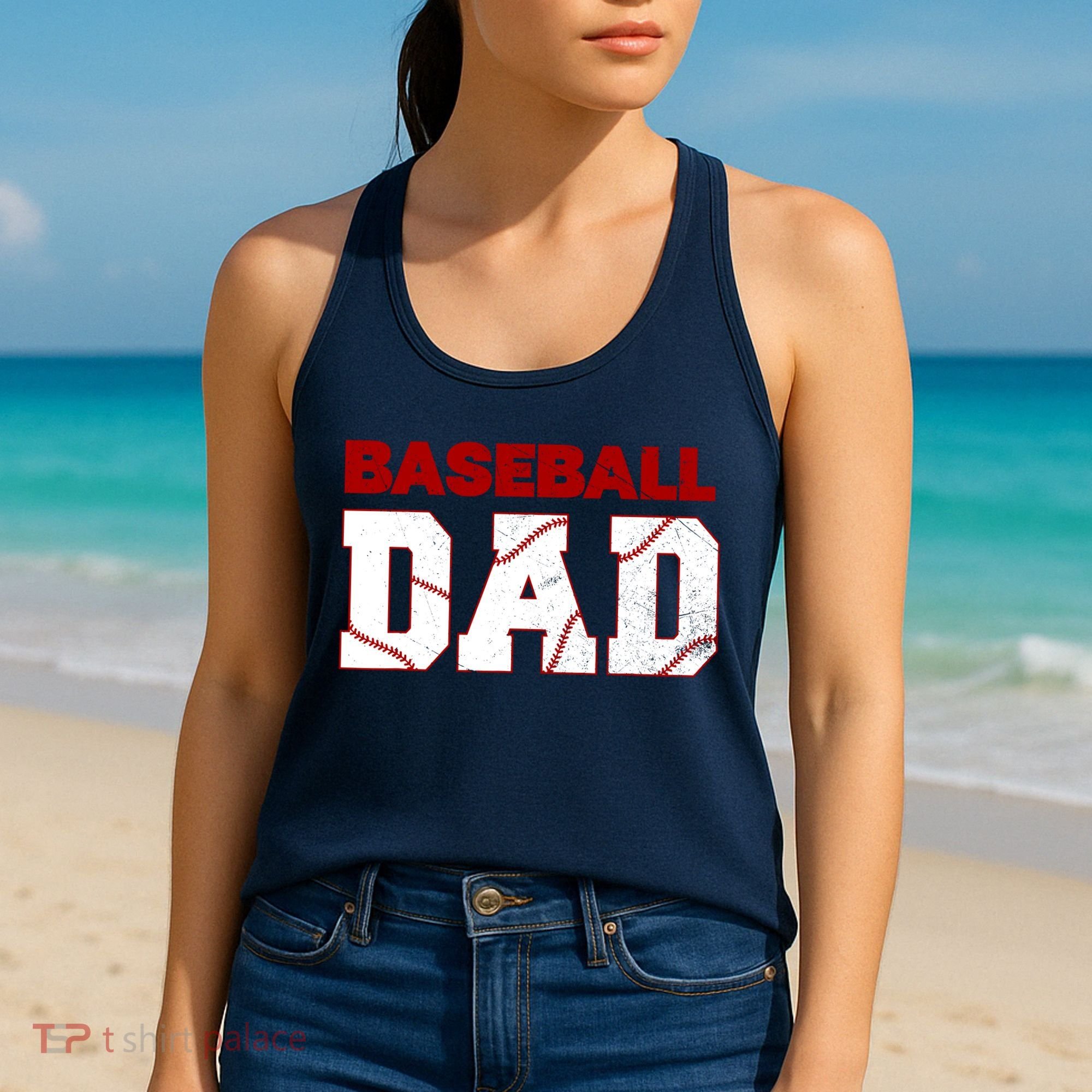 Baseball Dad Happy Fathers Days For Boy Women's Tank Top