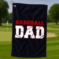 Baseball Dad Happy Fathers Days For Boy Golf Towel thumb 1