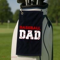 Baseball Dad Happy Fathers Days For Boy Golf Towel thumb 2