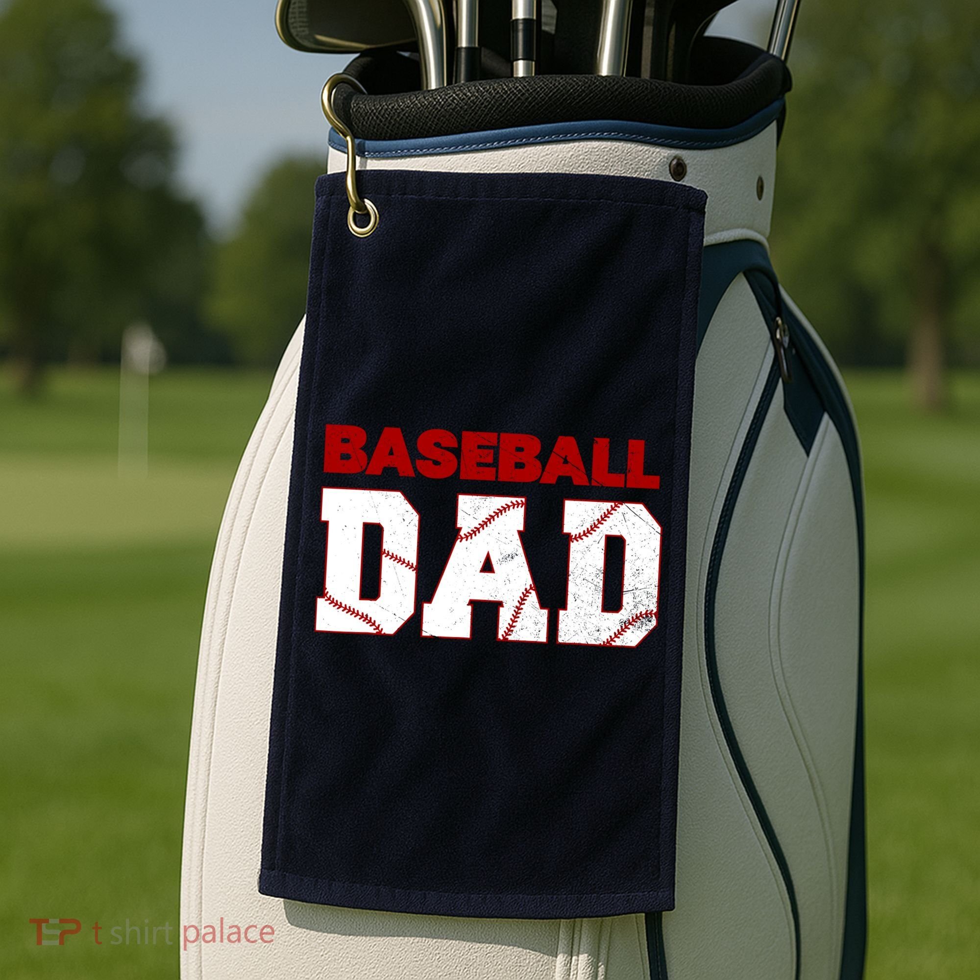Baseball Dad Happy Fathers Days For Boy Golf Towel
