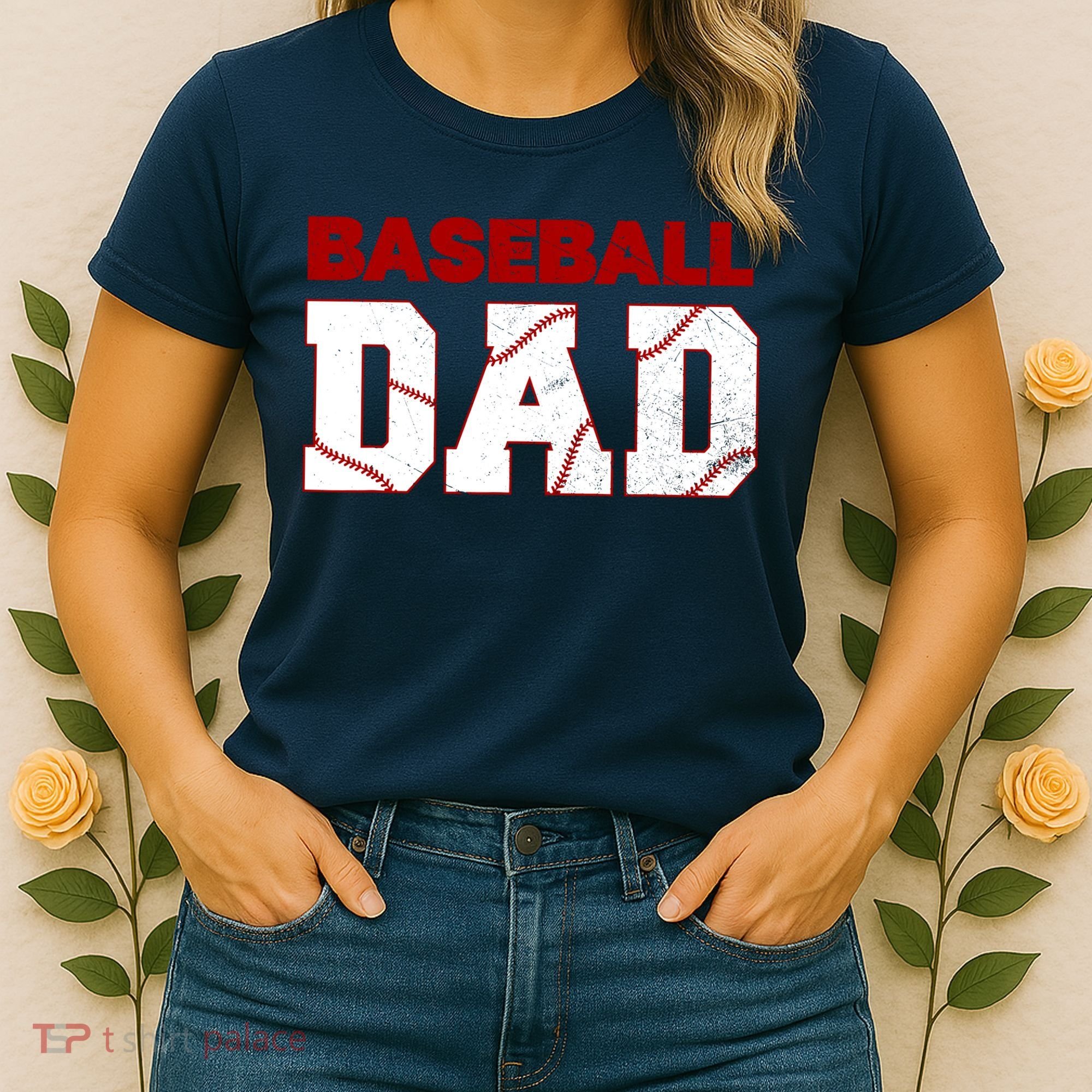 Baseball Dad Happy Fathers Days For Boy Women's T-Shirt