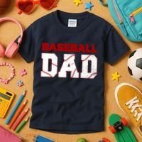 Baseball Dad Happy Fathers Days For Boy Kids T-Shirt thumb 3
