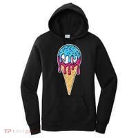 Baseball Drip Home Plate Ice Cream Sport Players  Fans Women's Hoodie thumb 0