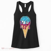 Baseball Drip Home Plate Ice Cream Sport Players  Fans Women's Tank Top thumb 0