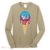 Baseball Drip Home Plate Ice Cream Sport Players  Fans Long Sleeve Shirt thumb 0