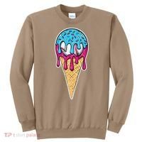 Baseball Drip Home Plate Ice Cream Sport Players  Fans Sweatshirt thumb 0
