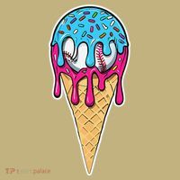 Baseball Drip Home Plate Ice Cream Sport Players  Fans Sweatshirt thumb 2