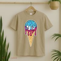 Baseball Drip Home Plate Ice Cream Sport Players  Fans T-Shirt thumb 2