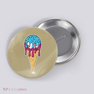 Baseball Drip Home Plate Ice Cream Sport Players  Fans Button