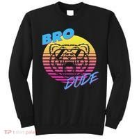 Bro Dude High Energy Retro Wave Frat Party Animal 80s Jock Sweatshirt thumb 0