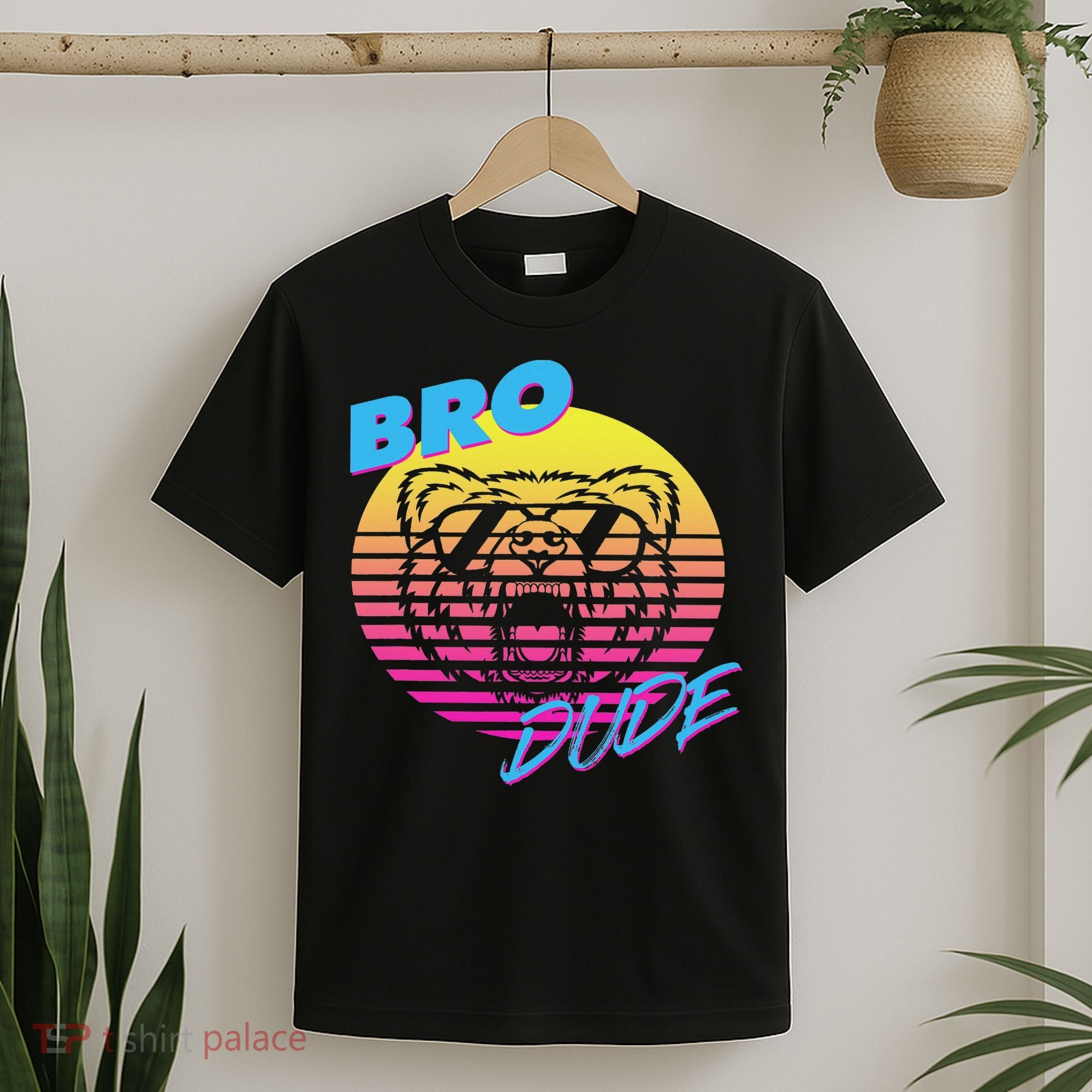 Bro Dude High Energy Retro Wave Frat Party Animal 80s Jock T-Shirt