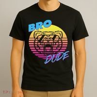 Bro Dude High Energy Retro Wave Frat Party Animal 80s Jock T-Shirt thumb 3