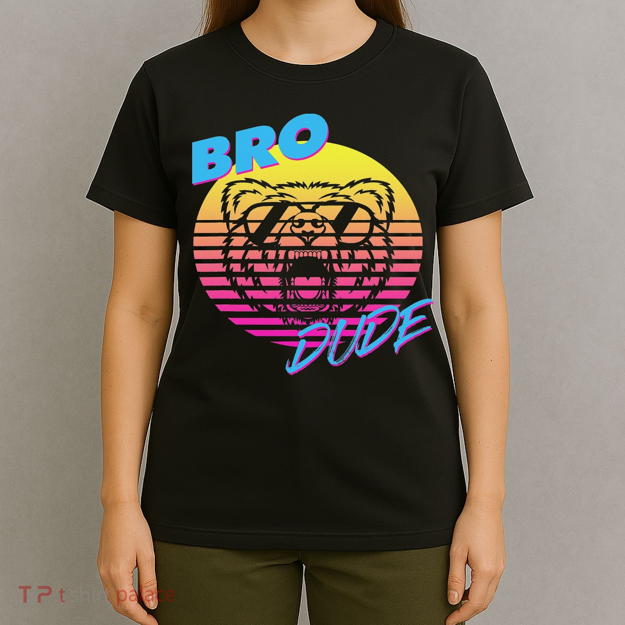 Bro Dude High Energy Retro Wave Frat Party Animal 80s Jock T-Shirt