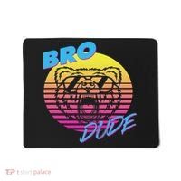 Bro Dude High Energy Retro Wave Frat Party Animal 80s Jock Mousepad thumb 0