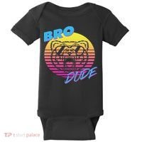 Bro Dude High Energy Retro Wave Frat Party Animal 80s Jock Baby Bodysuit thumb 0