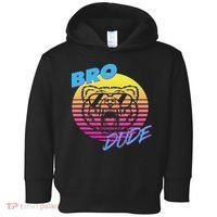 Bro Dude High Energy Retro Wave Frat Party Animal 80s Jock Toddler Hoodie thumb 0