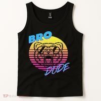 Bro Dude High Energy Retro Wave Frat Party Animal 80s Jock Tank Top thumb 2