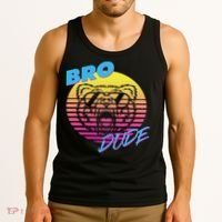 Bro Dude High Energy Retro Wave Frat Party Animal 80s Jock Tank Top thumb 3
