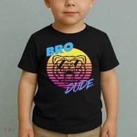 Bro Dude High Energy Retro Wave Frat Party Animal 80s Jock Toddler T-Shirt thumb 2