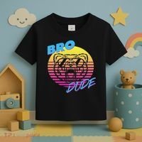 Bro Dude High Energy Retro Wave Frat Party Animal 80s Jock Toddler T-Shirt thumb 3